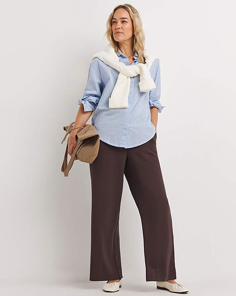 Scuba Jersey Wide Leg Trouser