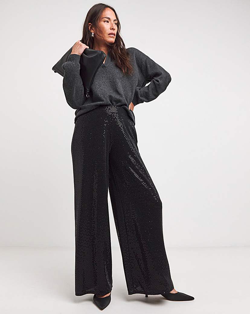 Sequin Palazzo Trousers