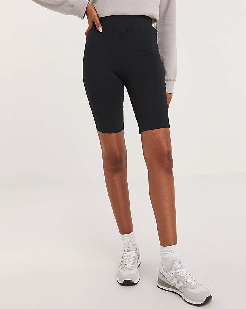 Black Cotton Cycling Shorts