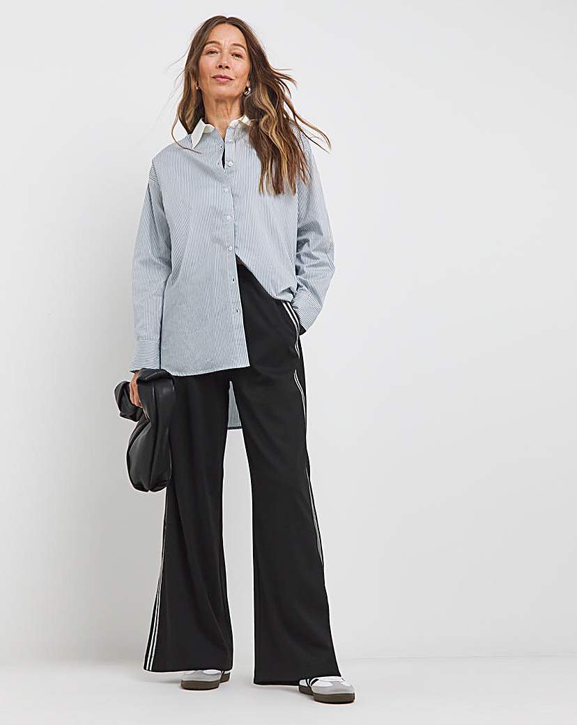 Ponte Glitter Side Stripe Trouser