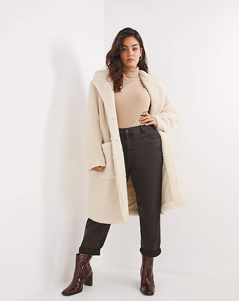Chi Faux Fur Teddy Coat - Cream