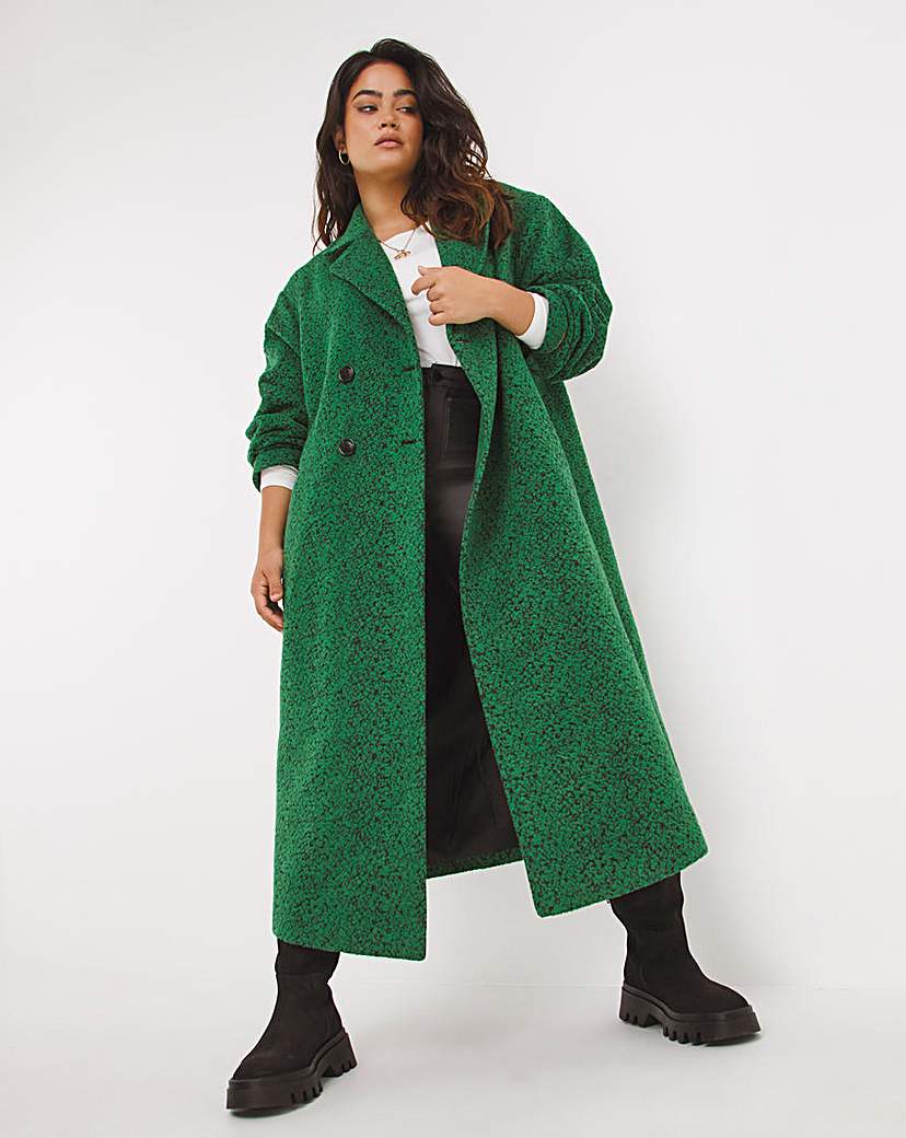 chi chi longline double breasted coat