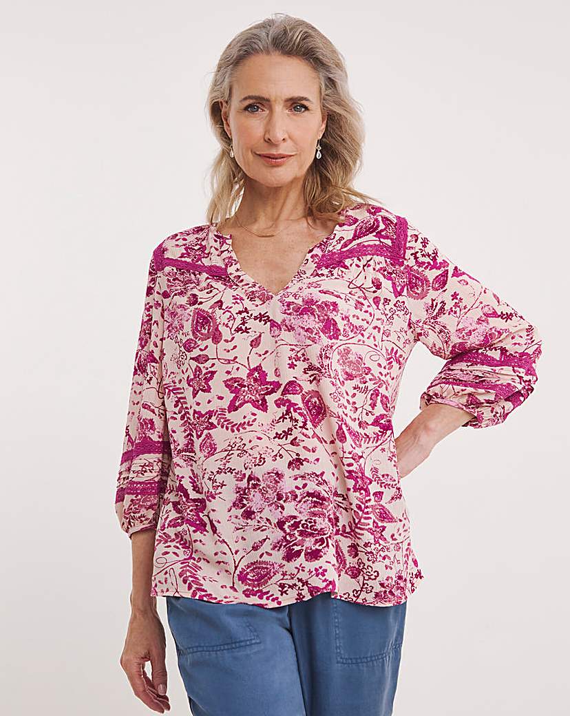 Julipa Lace Trim Blouse