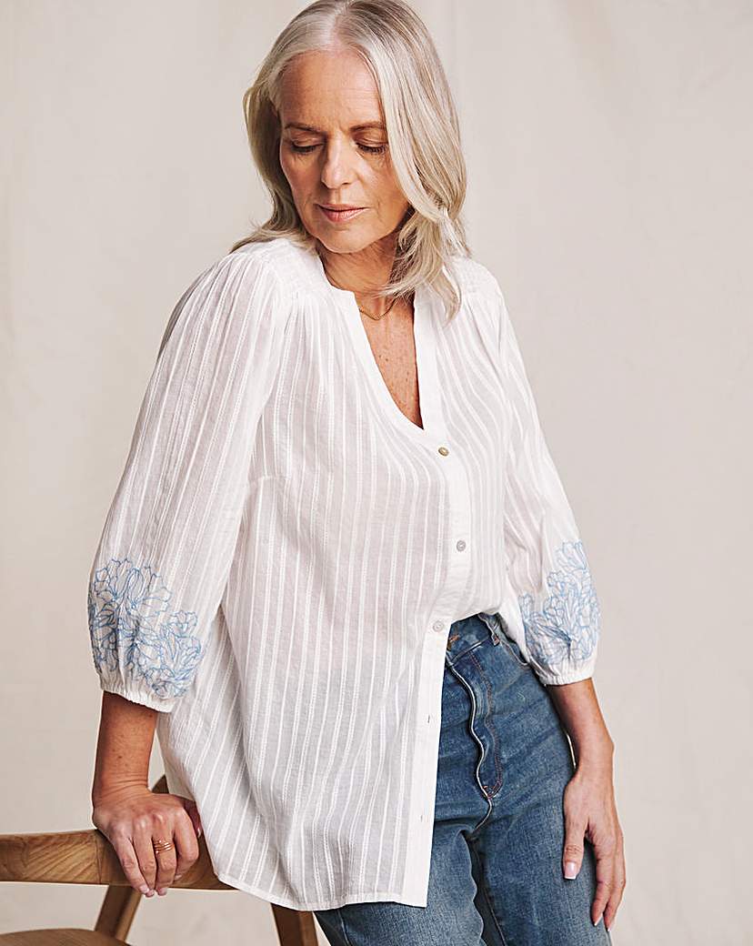 Julipa Embroidered Sleeve Blouse