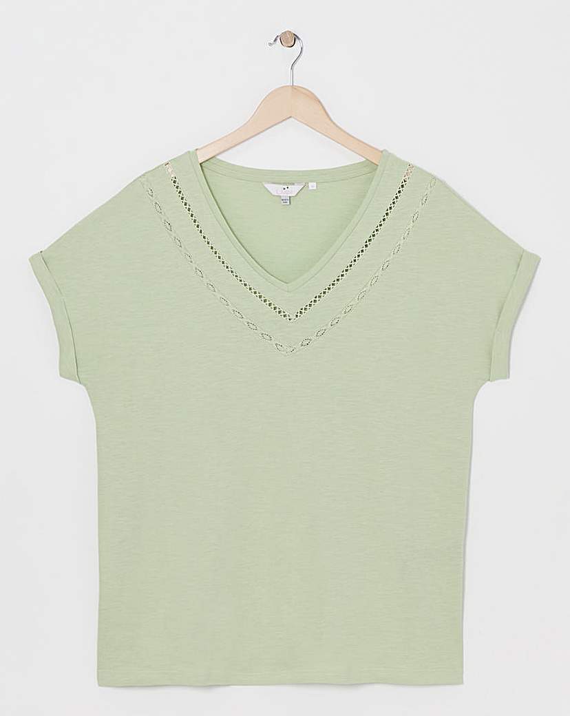 Julipa V Neck Lace T-Shirt