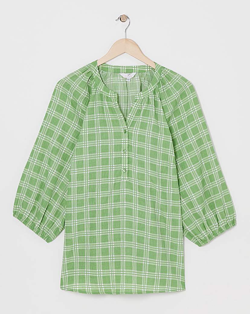 Julipa Textured Check Blouse