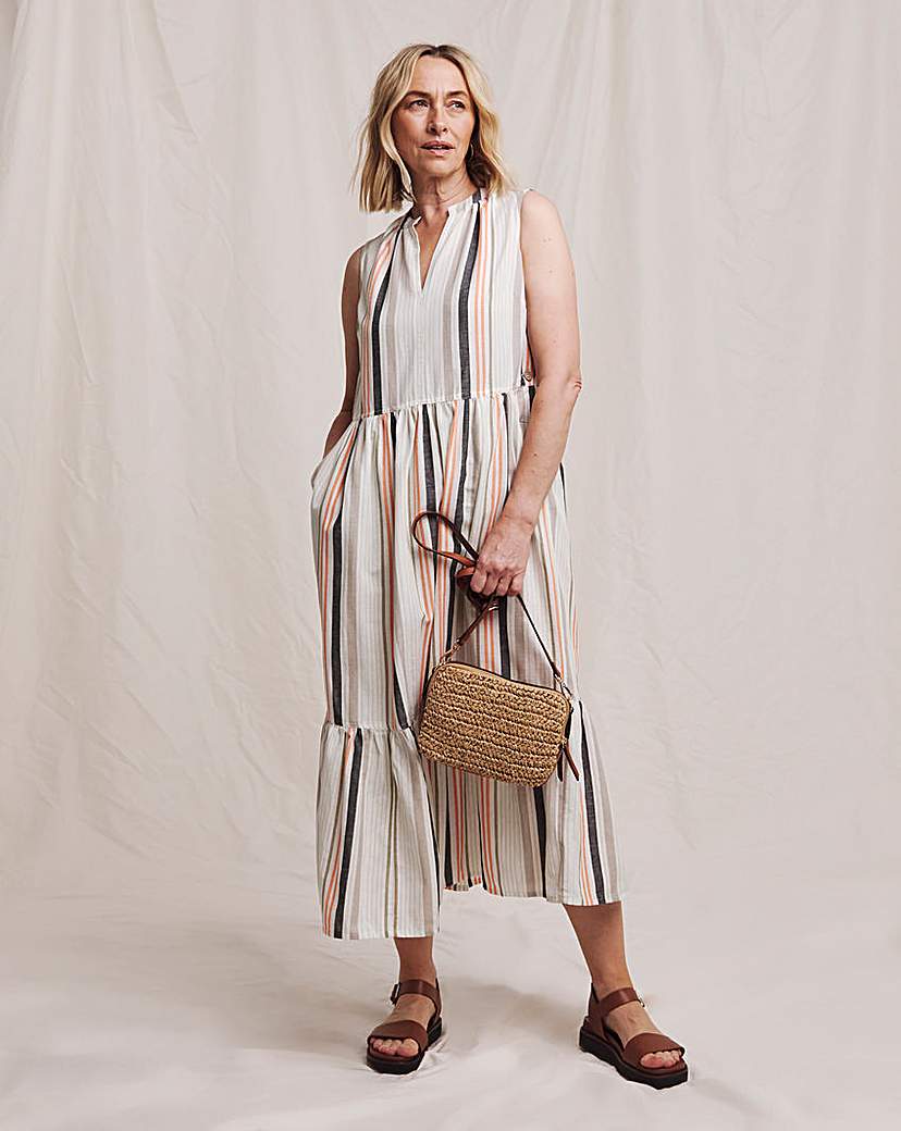 Julipa Button Side Linen Dress