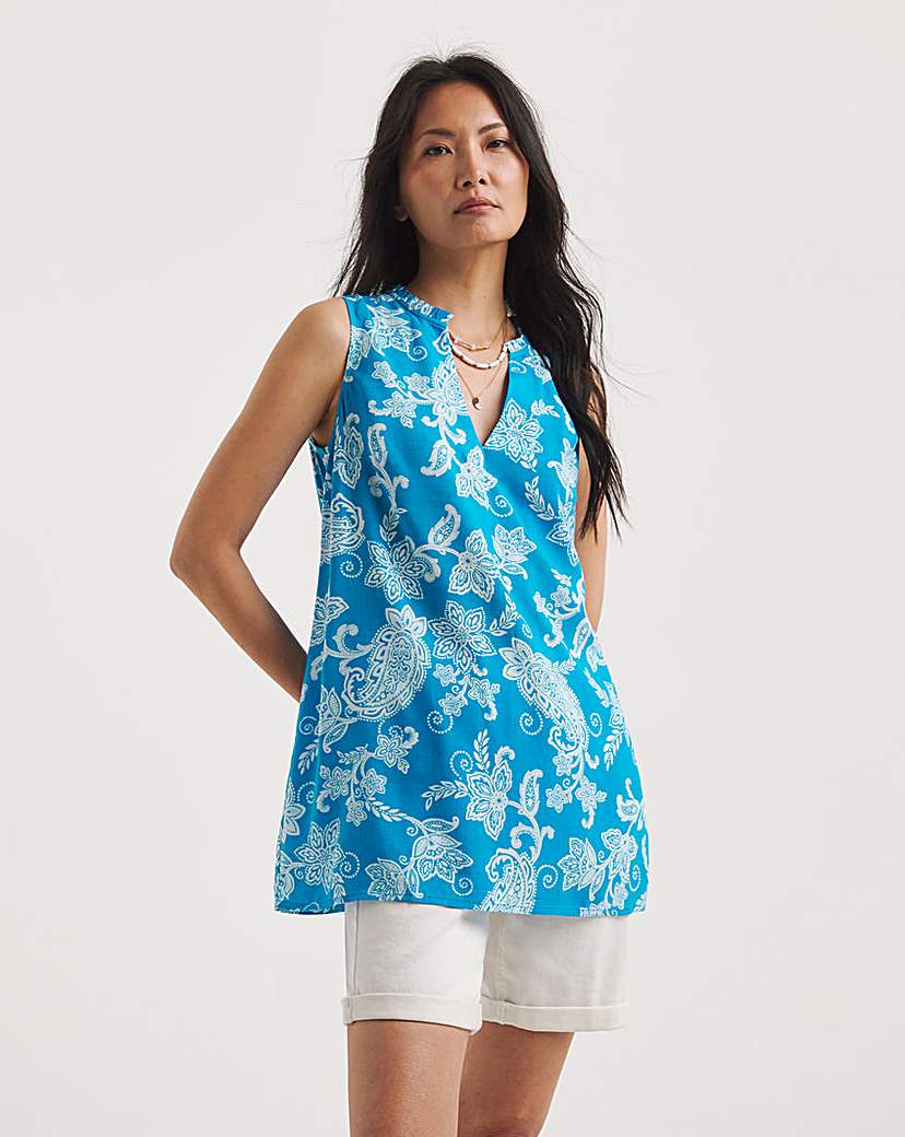 Julipa Sleeveless Ruffle Blouse