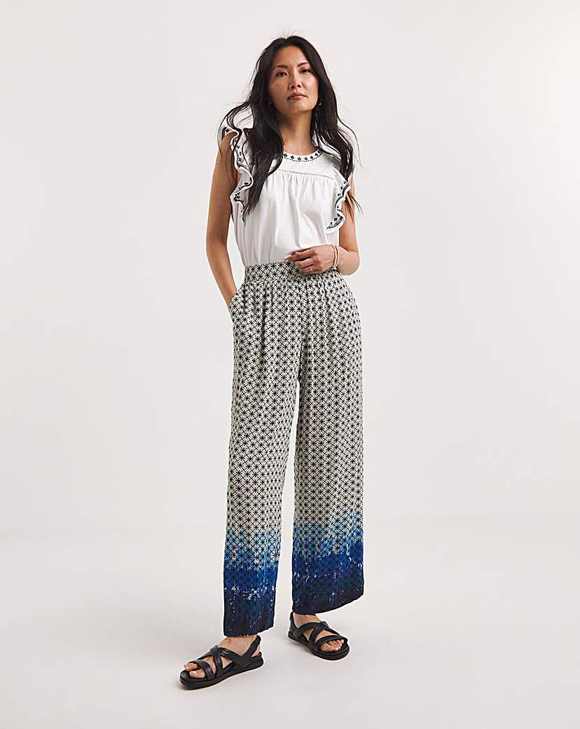 Julipa Printed Crinkle Trouser