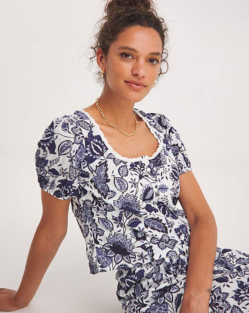 Anise Button Front Co-Ord Top