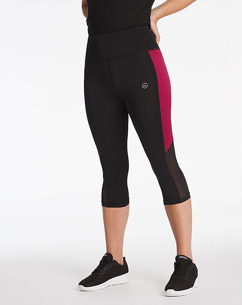 Active Value Mesh Panel Capri - Black/Maroon