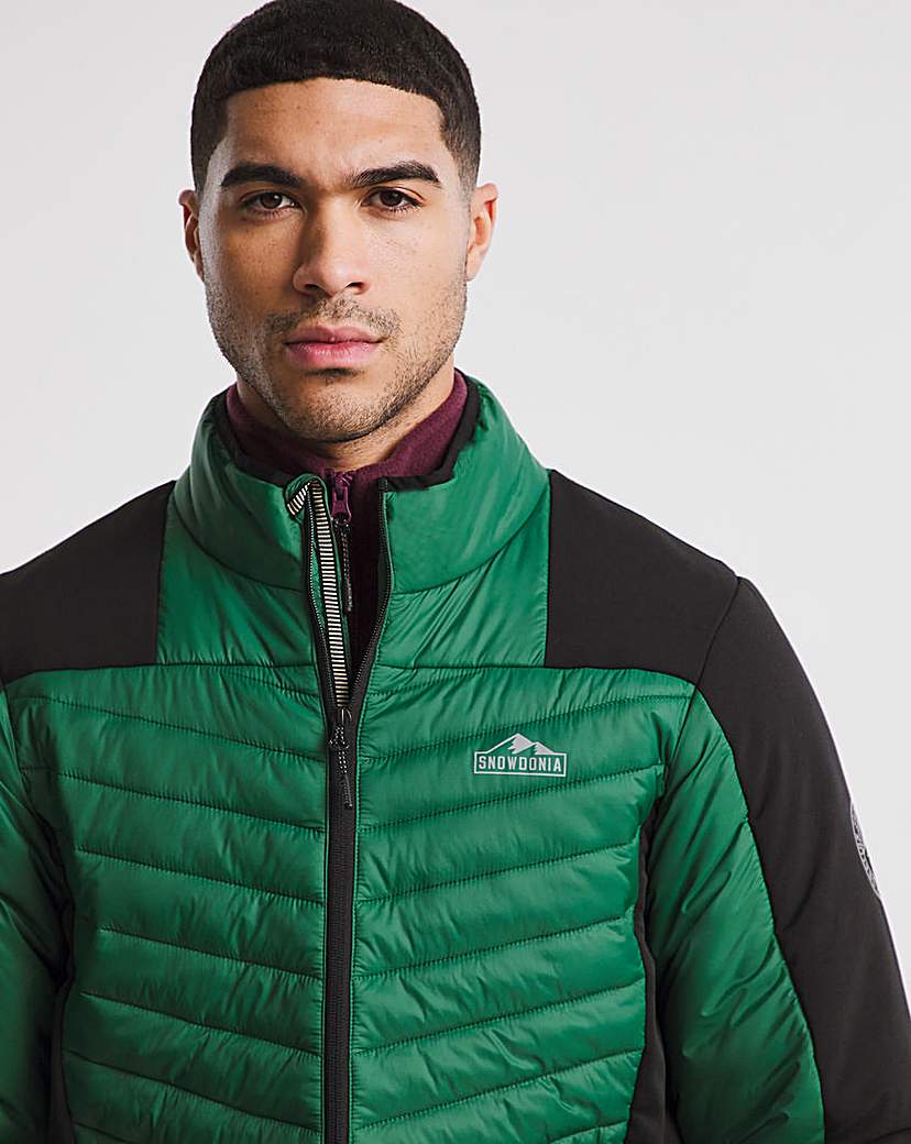 Snowdonia Green Hybrid Padded Jacket