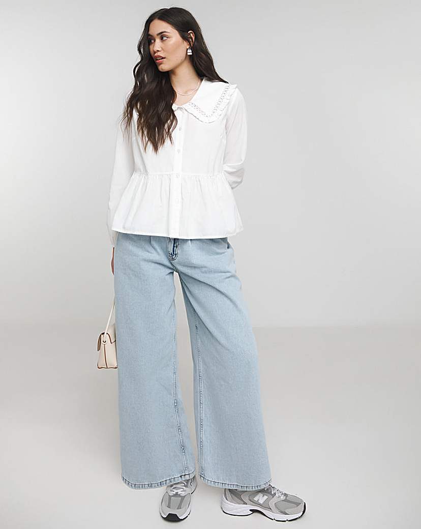White Collared Blouse