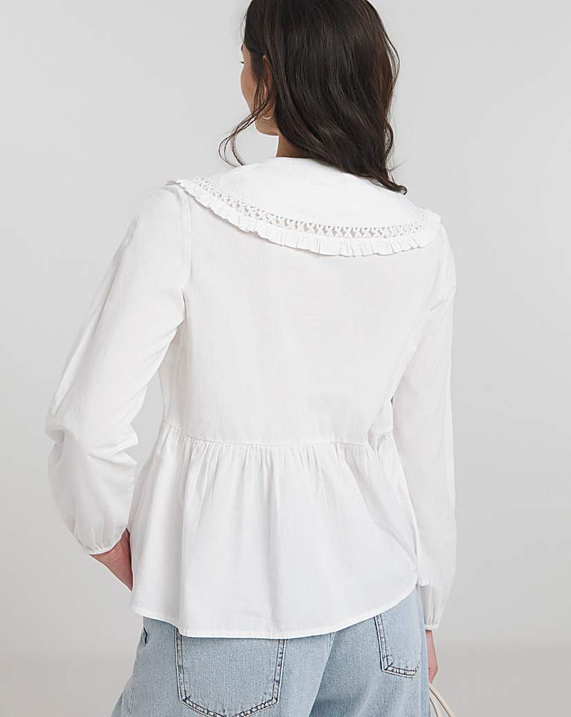 White Collared Blouse