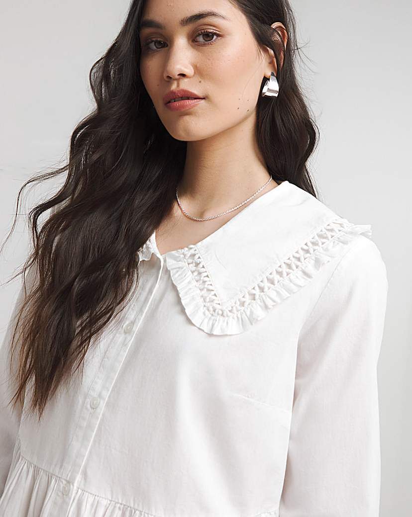 White Collared Blouse