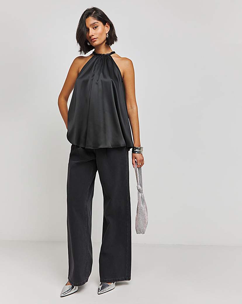 Satin Halterneck Top