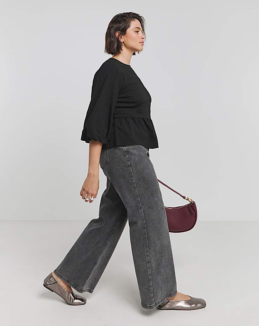 Textured Seeksucker Smock Top