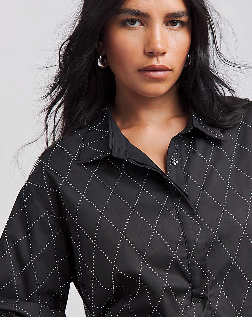 Embellished Oversized Shirt