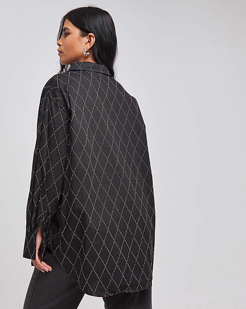 Embellished Oversized Shirt