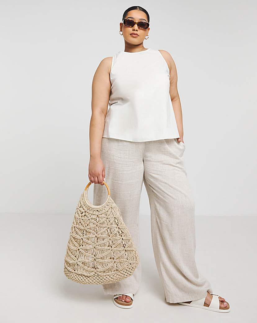 White Bow Back Poplin Top