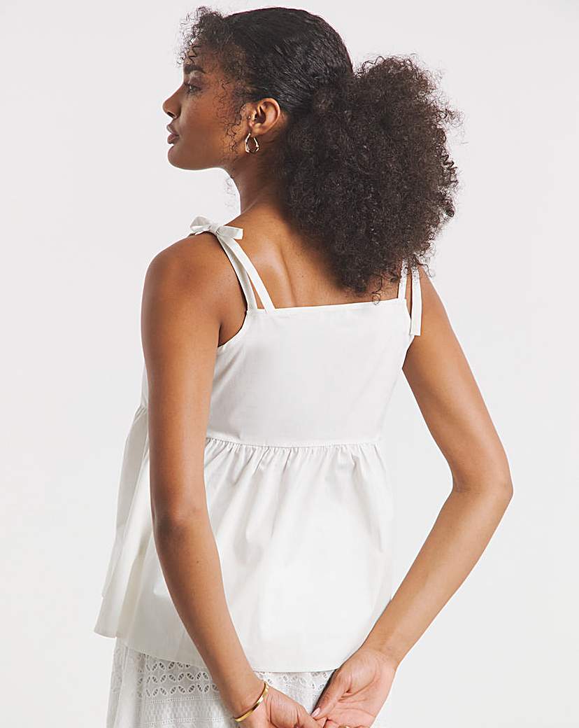White Tie Strap Cami