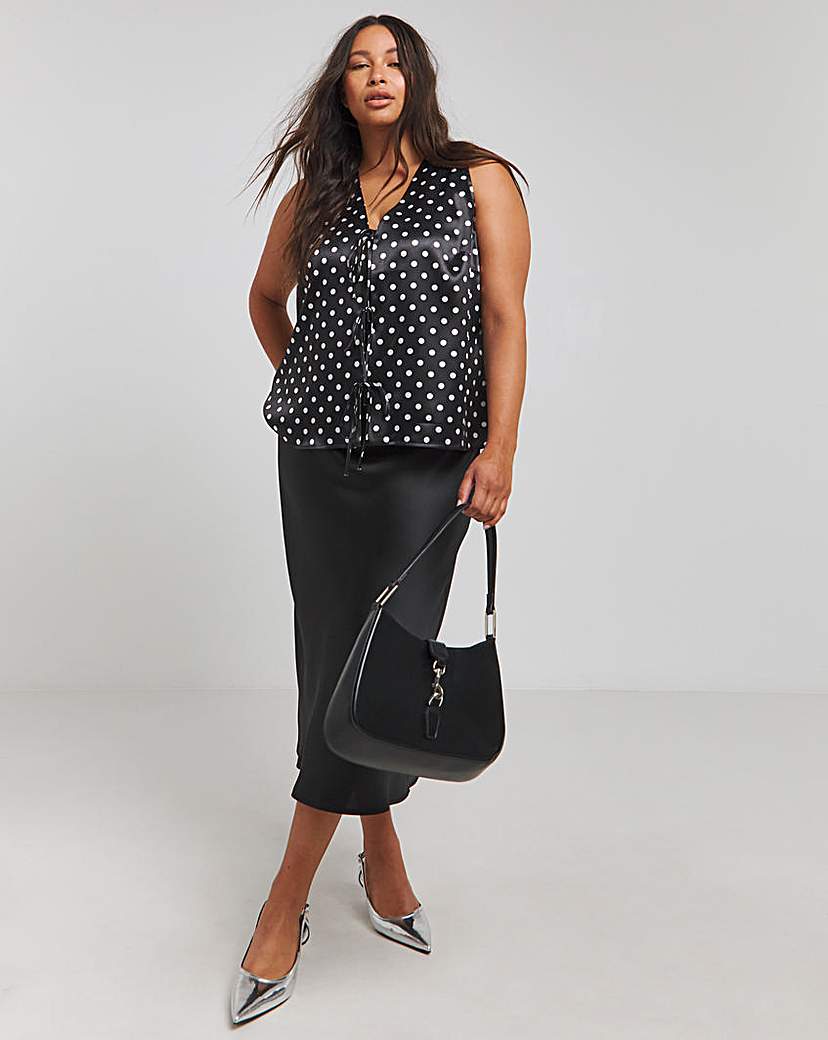 Satin Tie Front Waistcoat