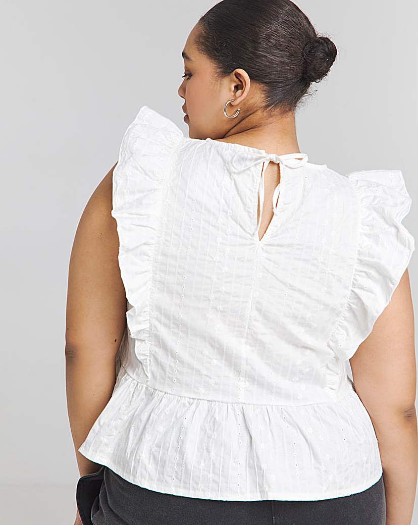 Broderie Ruffle Blouse