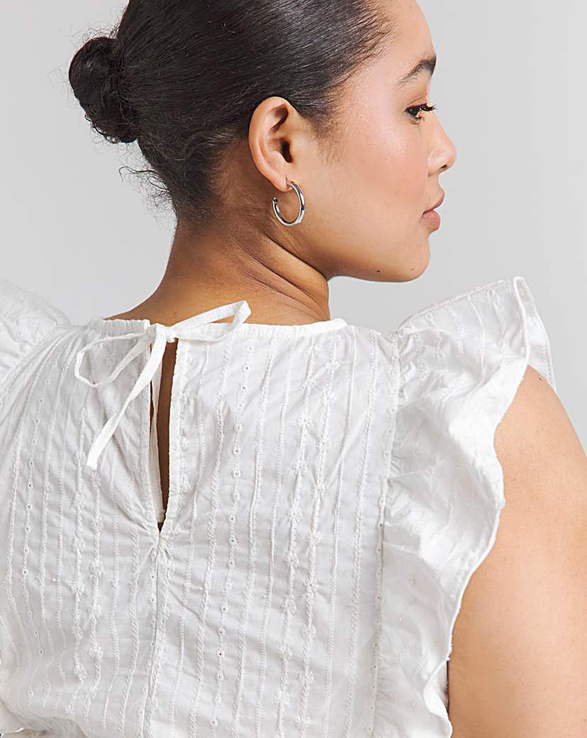 Broderie Ruffle Blouse