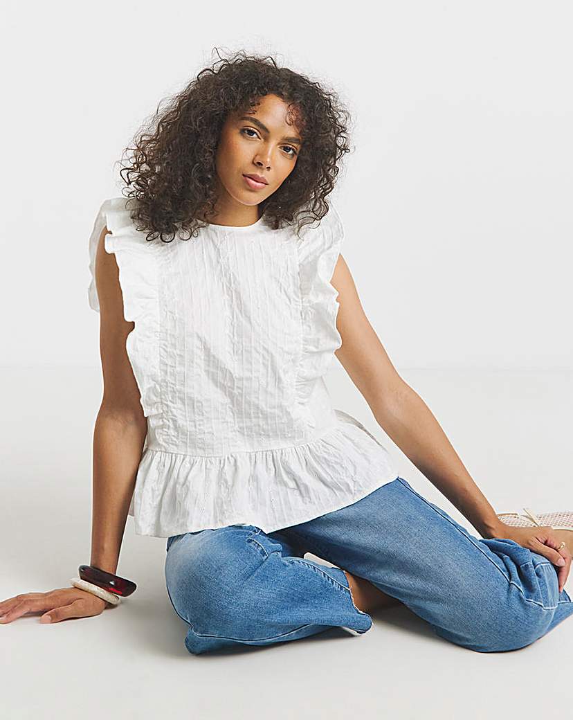 Broderie Ruffle Blouse