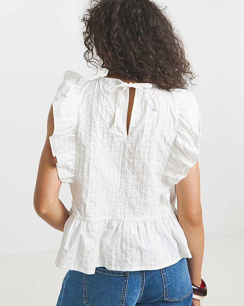Broderie Ruffle Blouse