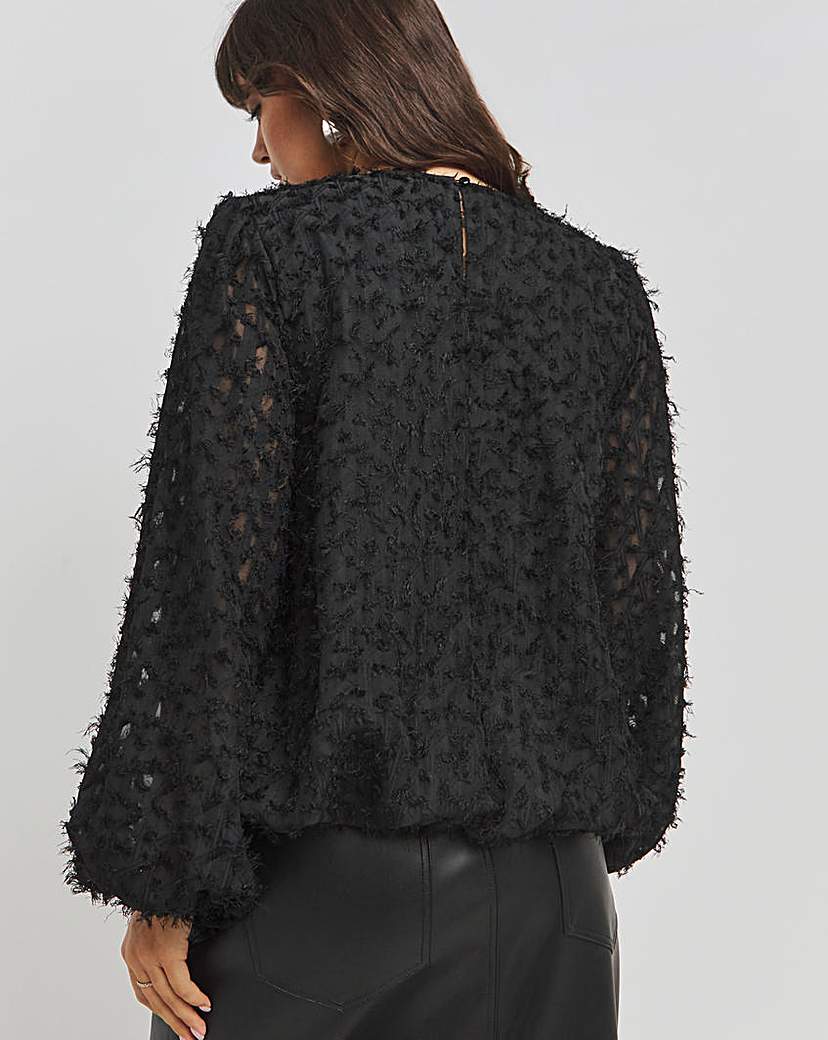 Textured Fluffy Blouse