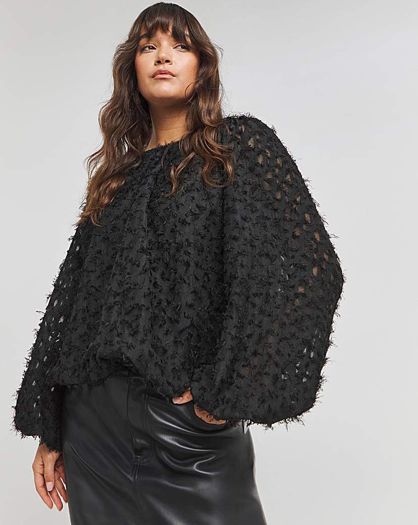 Textured Fluffy Blouse