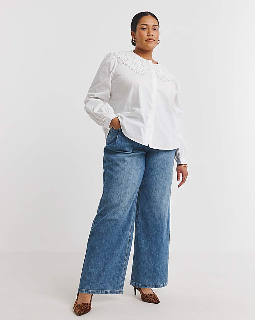 Broderie Collared Blouse