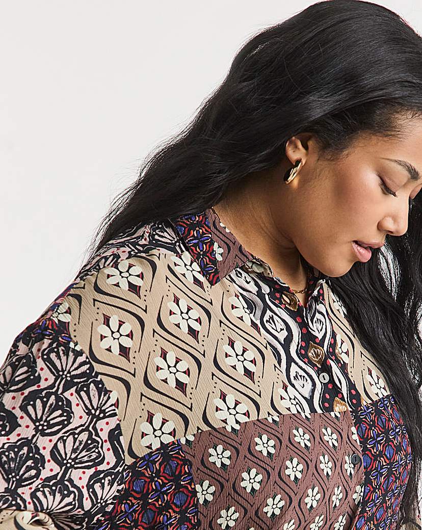 Patchwork Crinkle Shirt