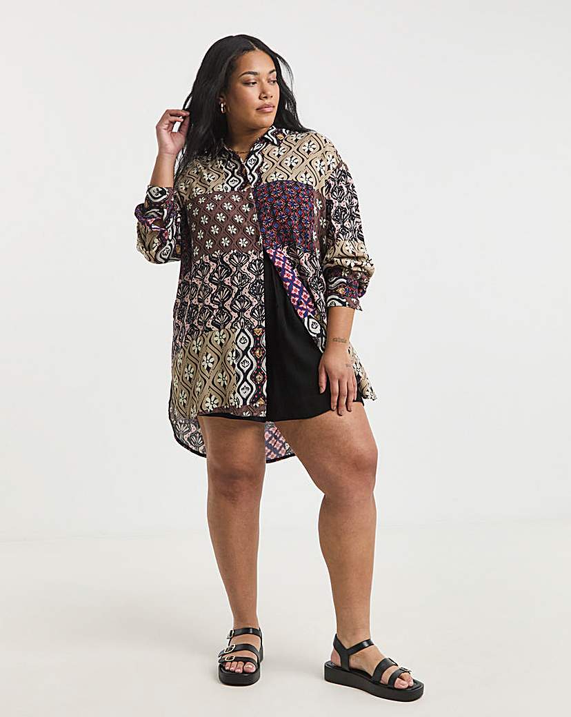 Patchwork Crinkle Shirt