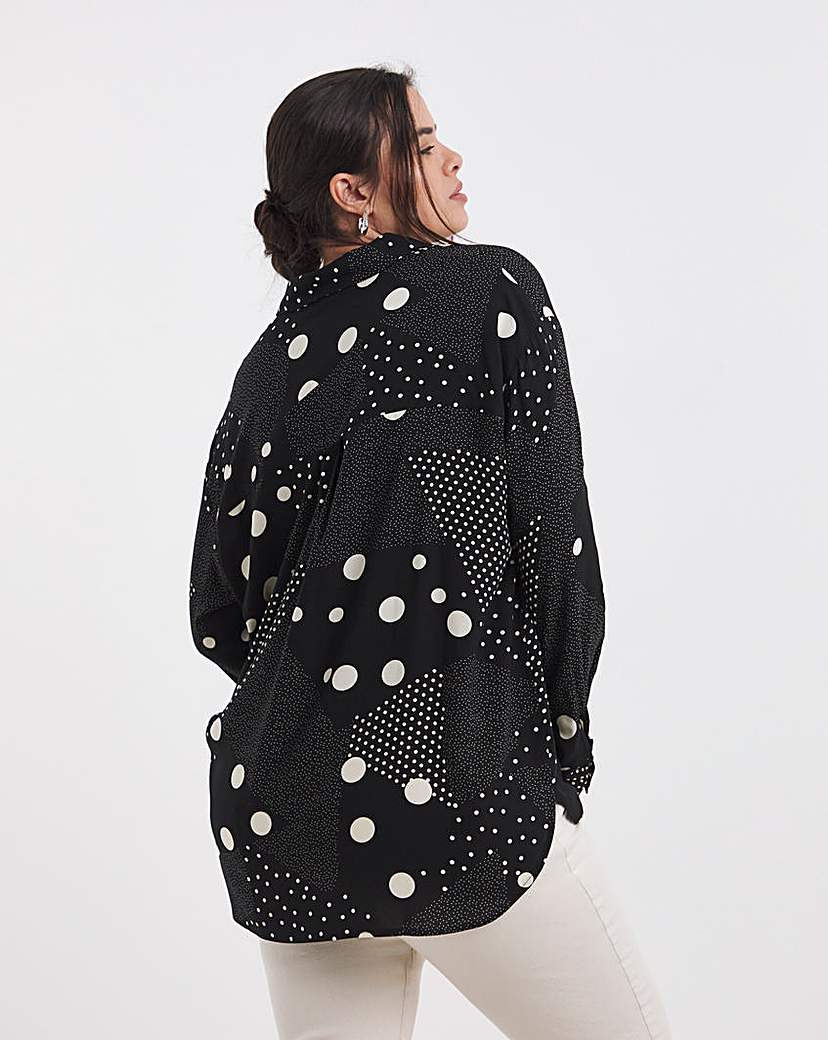 Mono Spot Long Sleeve Relaxed Shirt