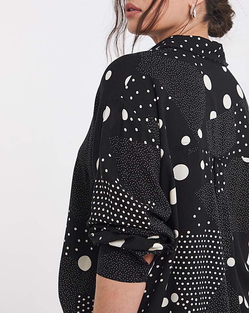 Mono Spot Long Sleeve Relaxed Shirt
