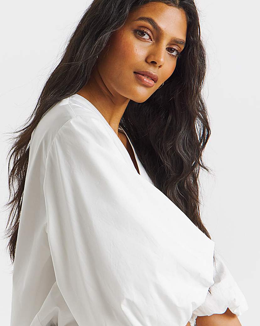 Simply Be White Button Through Blouse