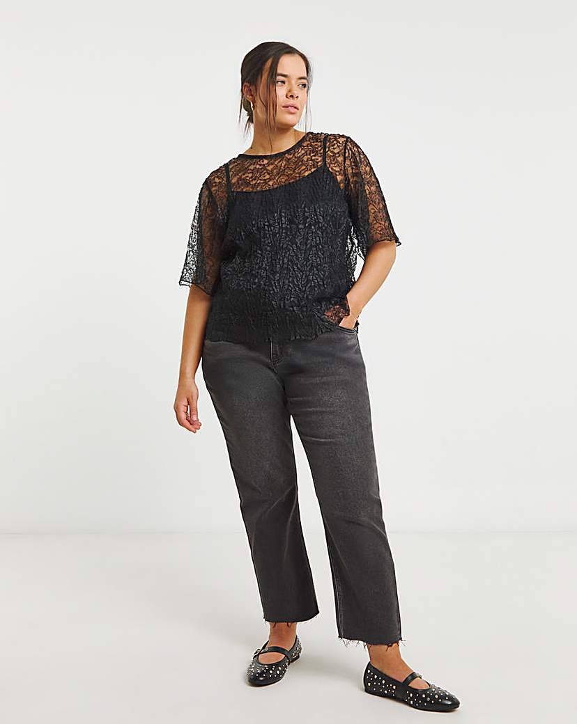 Lace Boxy Top