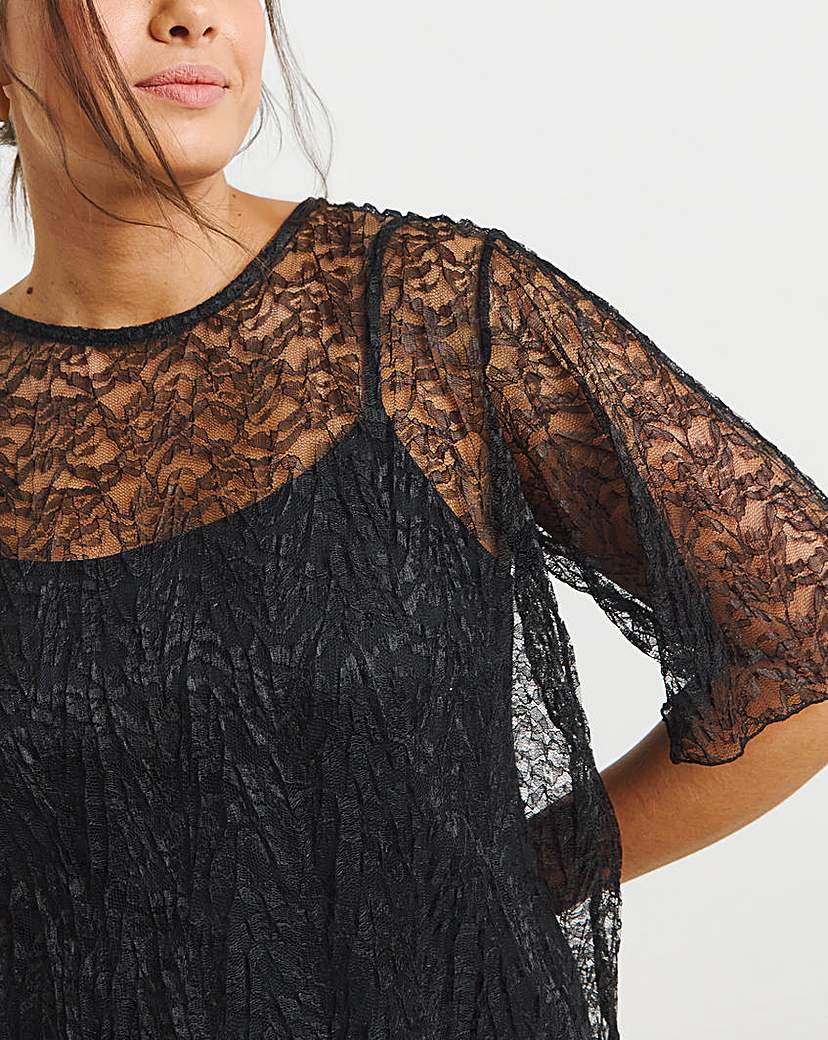 Lace Boxy Top