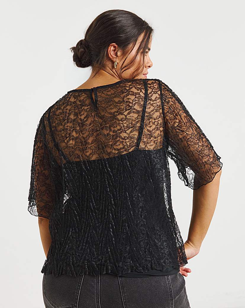 Lace Boxy Top