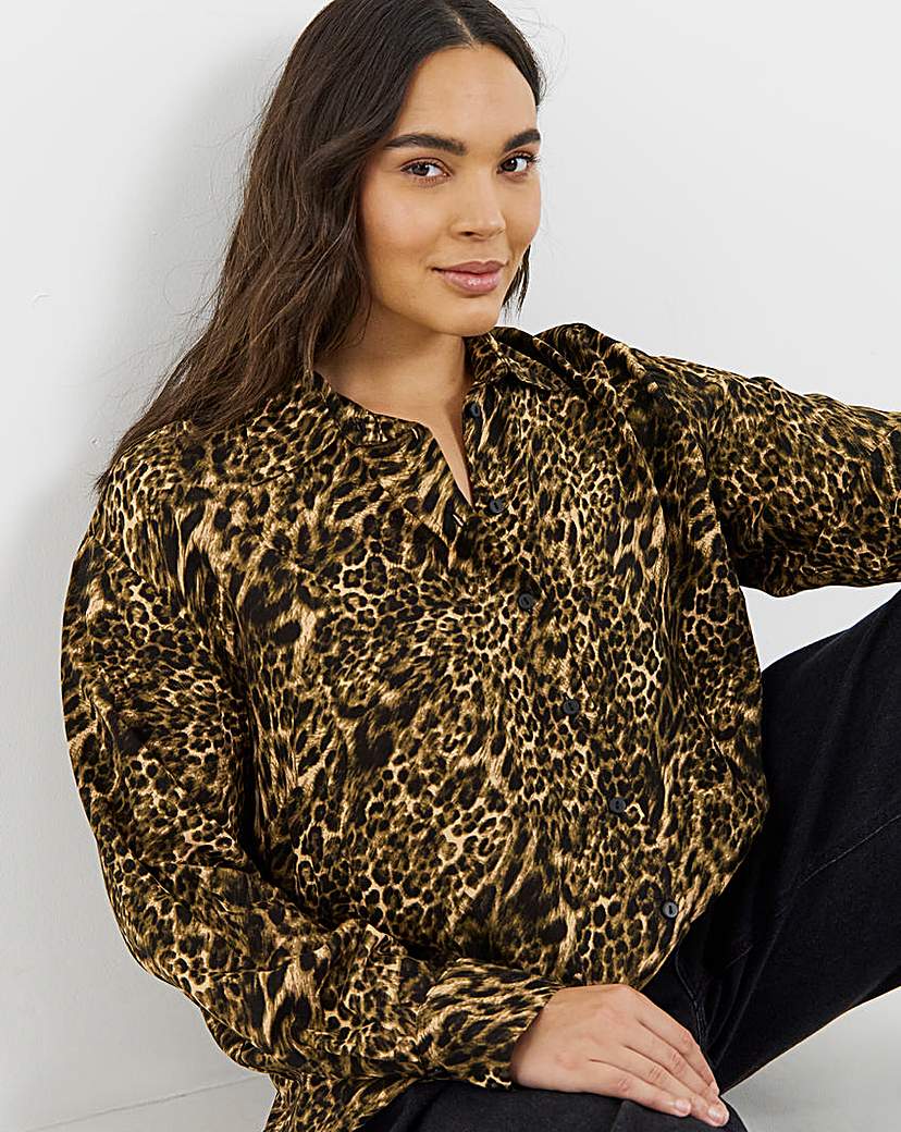 New In - Leopard Viscose Printed Shirt