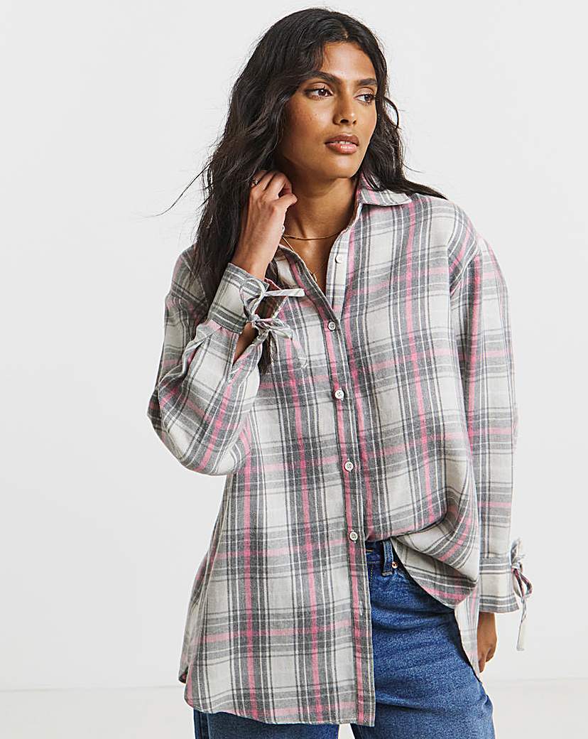 New In - Check Open Back Shirt
