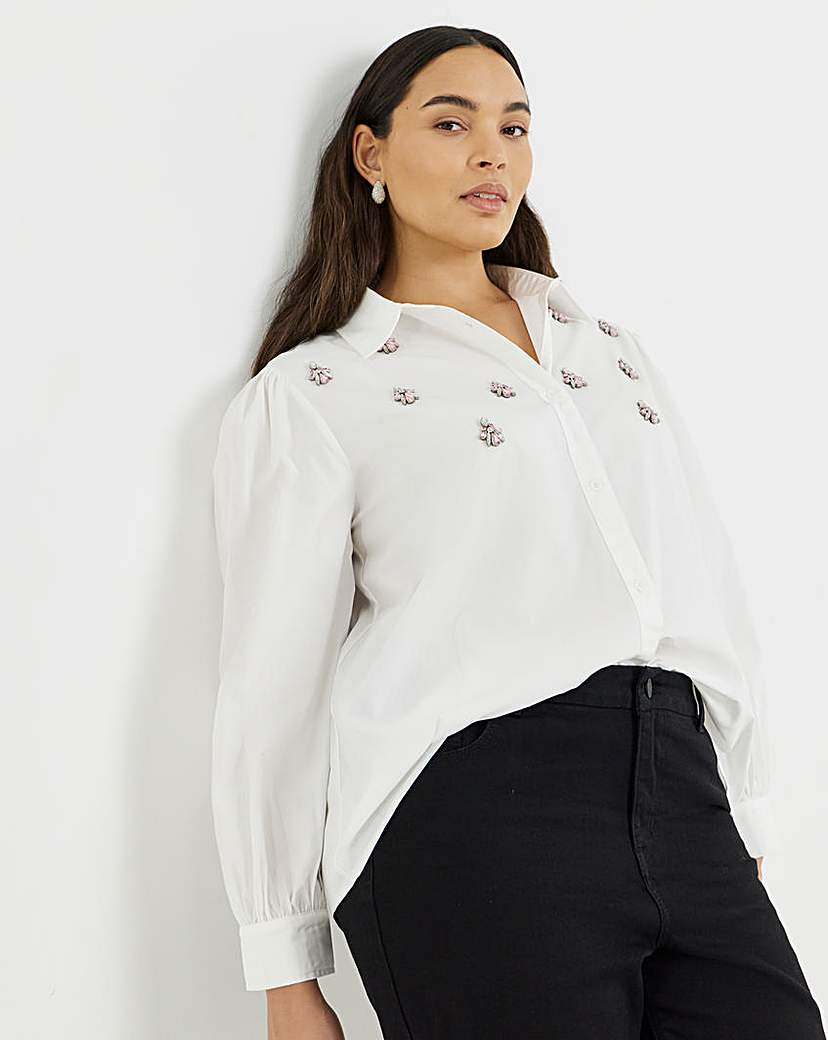 New In - Embellished Oversized Shirt