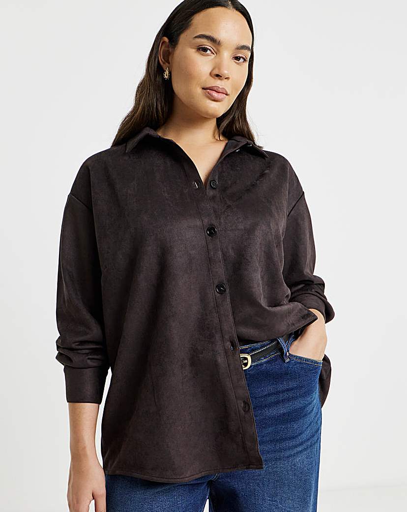New In - Simply Be Suede Shirt