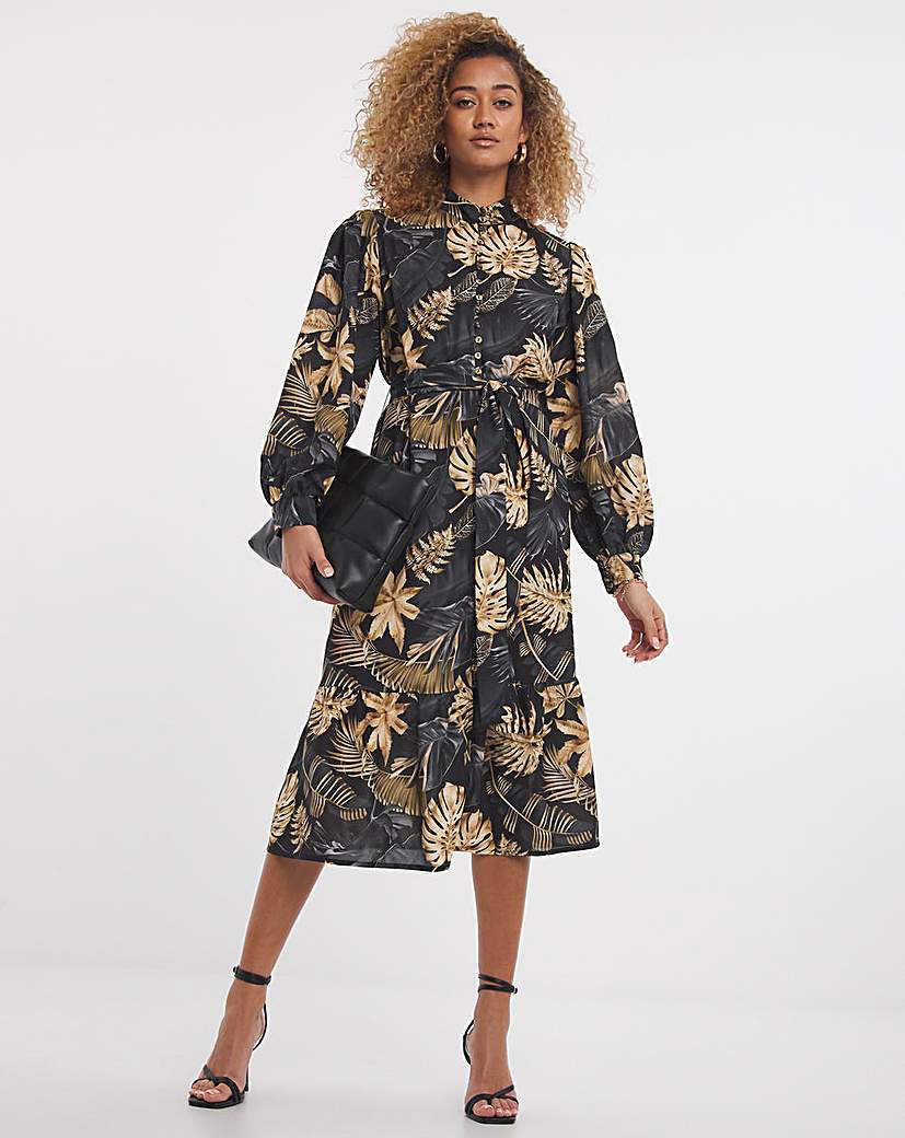Raishma Zeta Crepe Shirt Dress