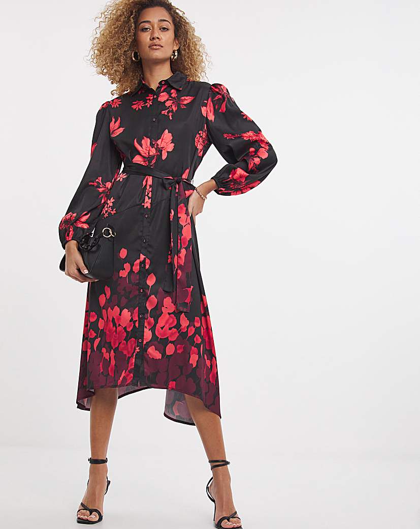 Raishma Pandora Belted Satin Dress