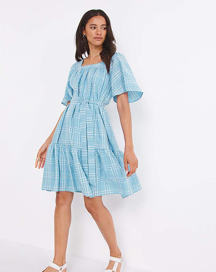 Selected Femme Belted Square Neck Dress