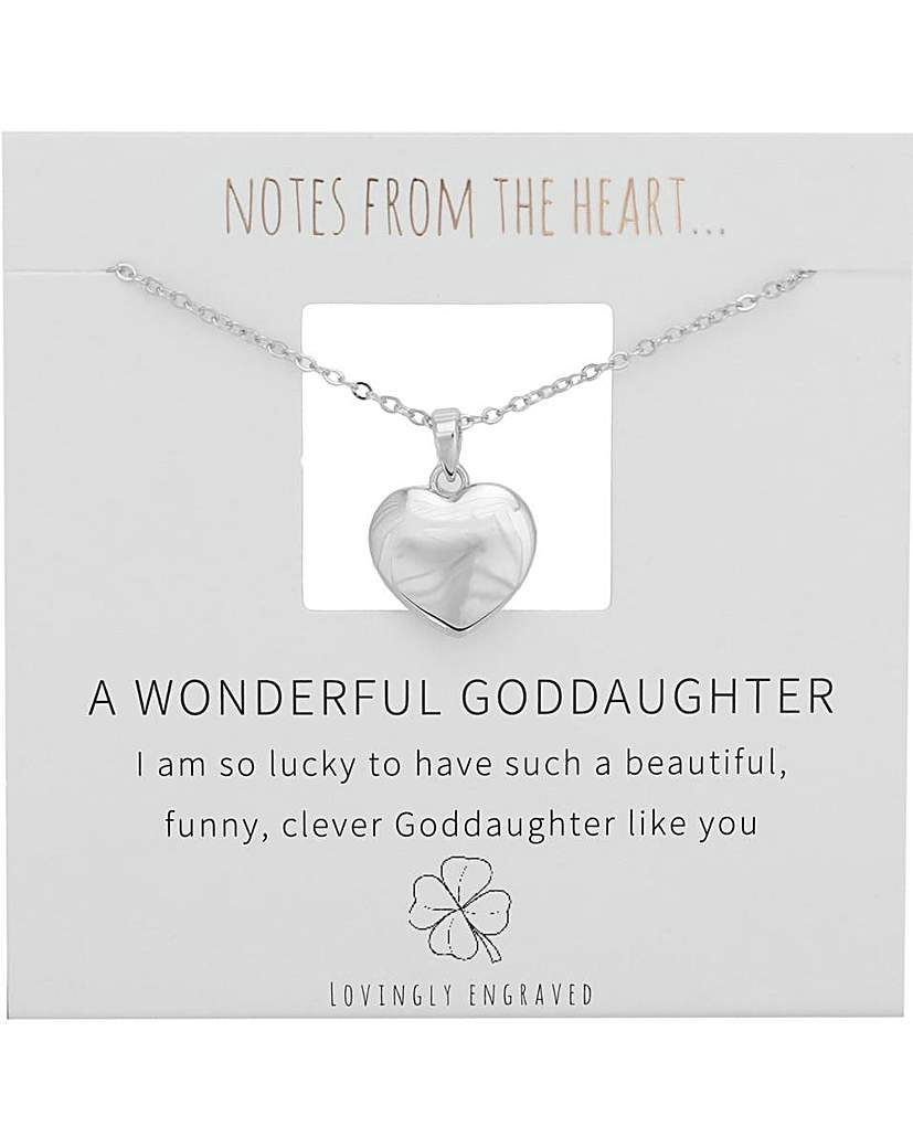 A Wonderful Goddaughter Heart Pendant