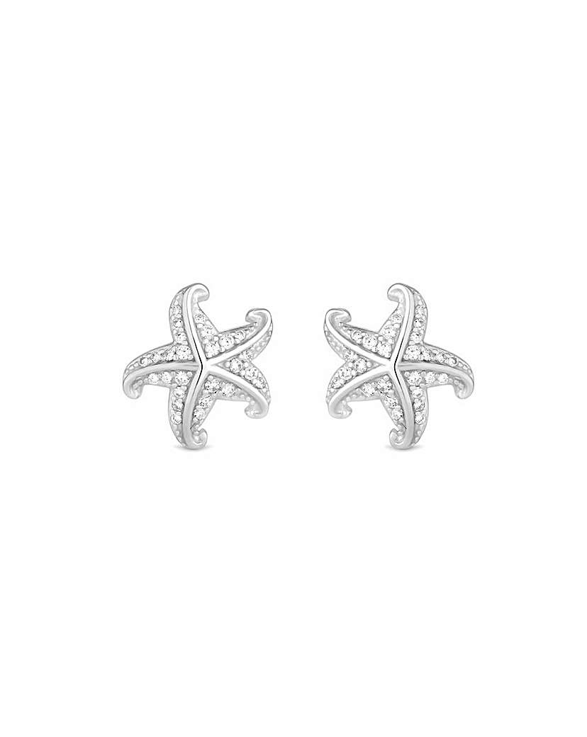 Simply Silver Recyc Starfish Earrings